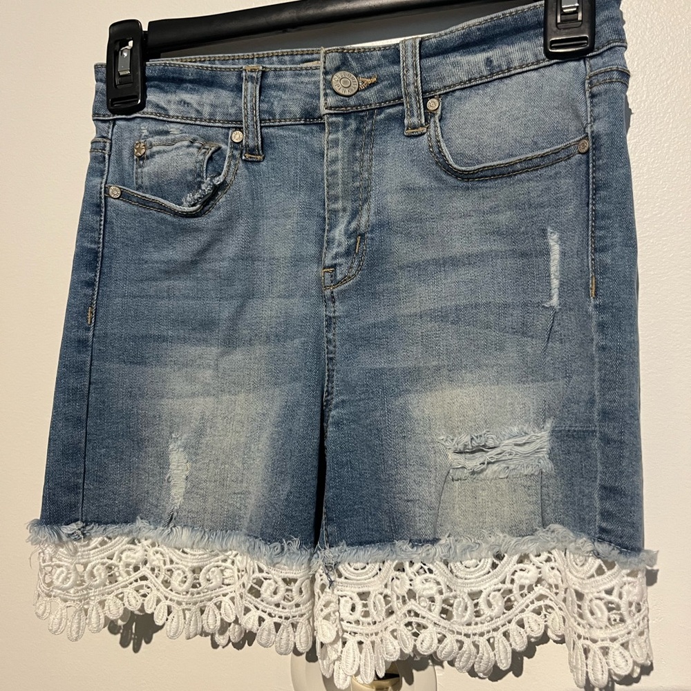 Celebrity Pink Blue Denim Shorts
